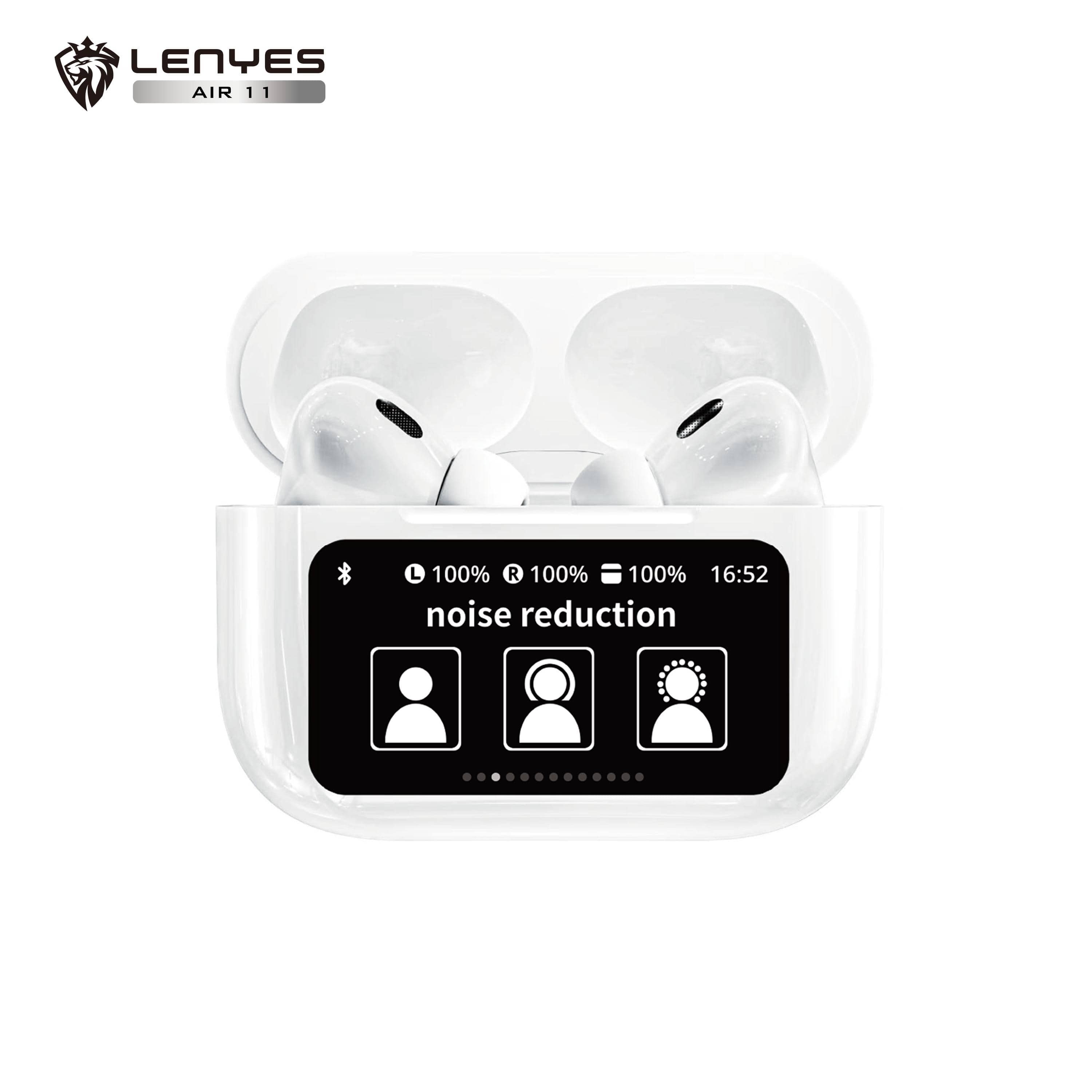 AIR 11 Auriculares BT 5.4 TWS con pantalla LED táctil ANC  380mAh - Blanco