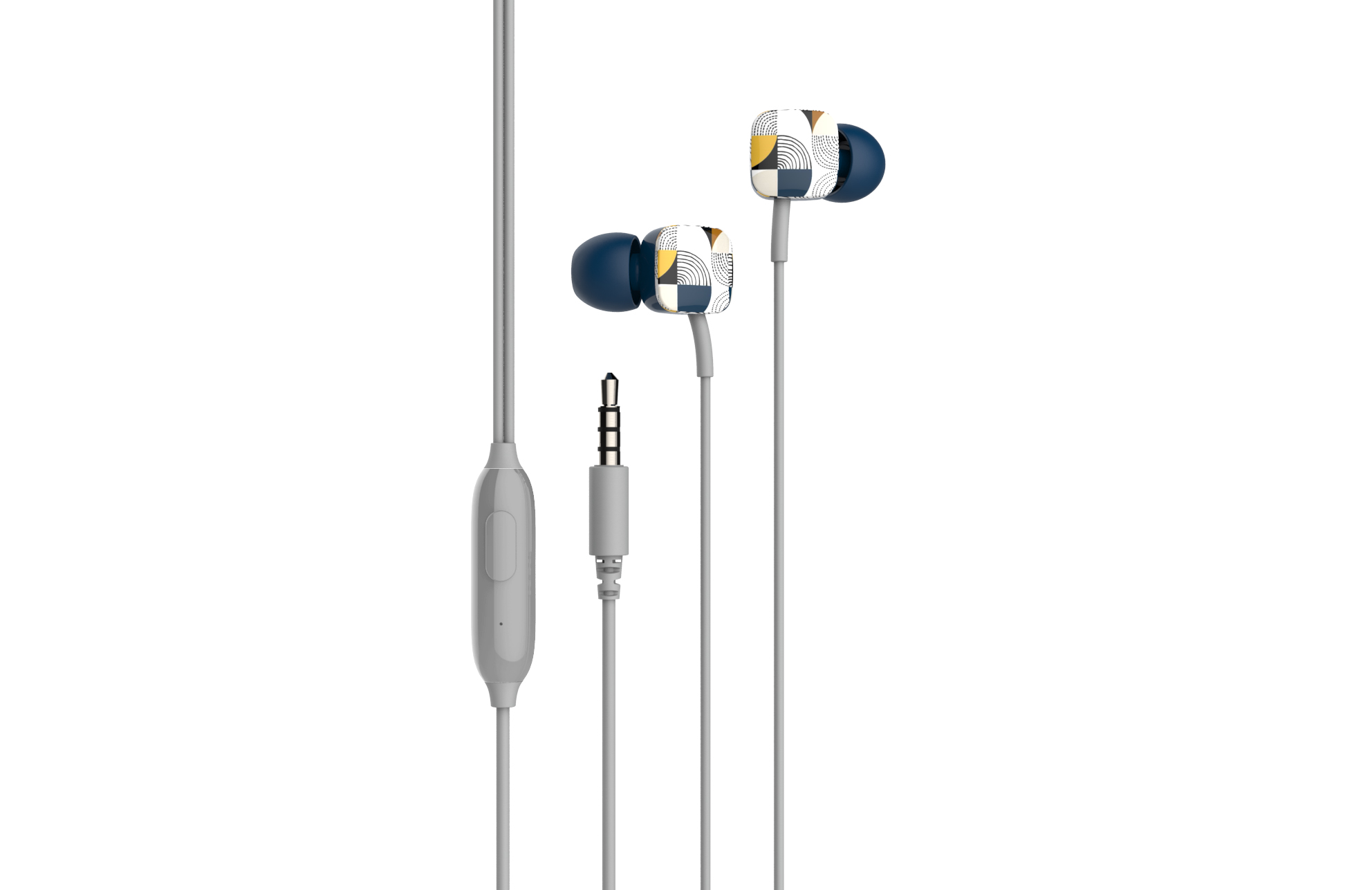 Auricular Ergonómico con Micro E58P Azul Marino