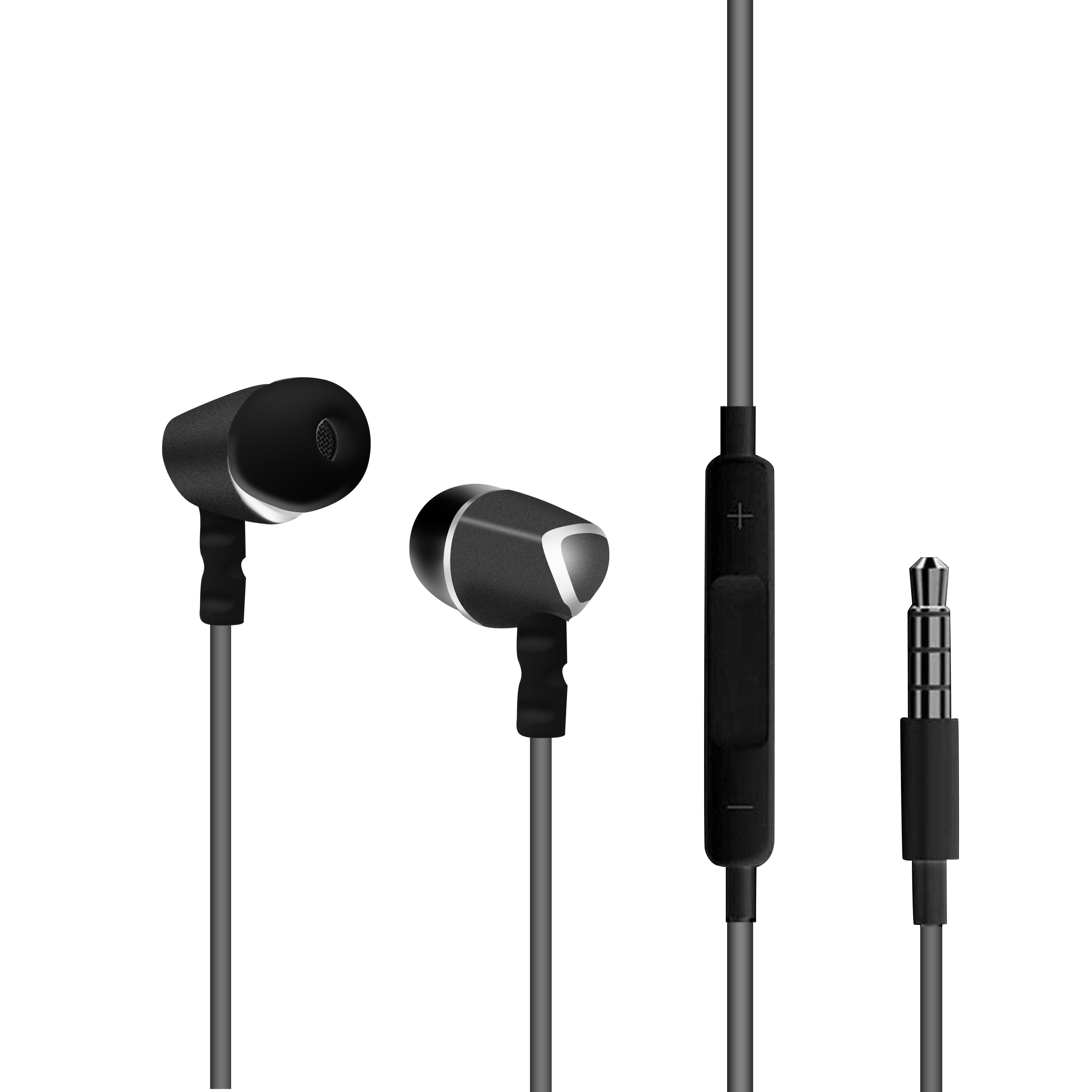 Auriculares con Micro y regulador Volumen HV-E51P - Negro