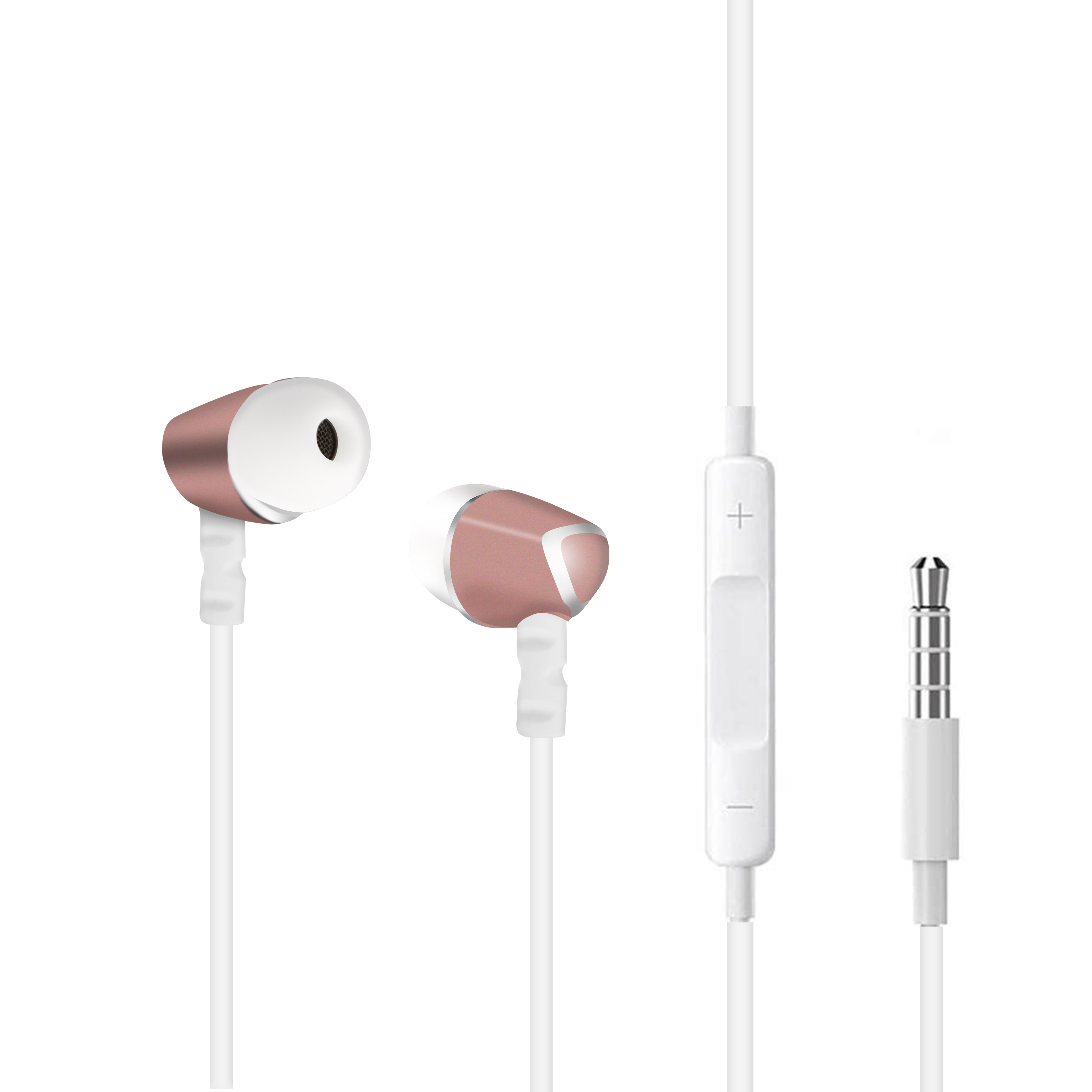 Auriculares con Micro y regulador Volumen HV-E51P - Oro Rosado