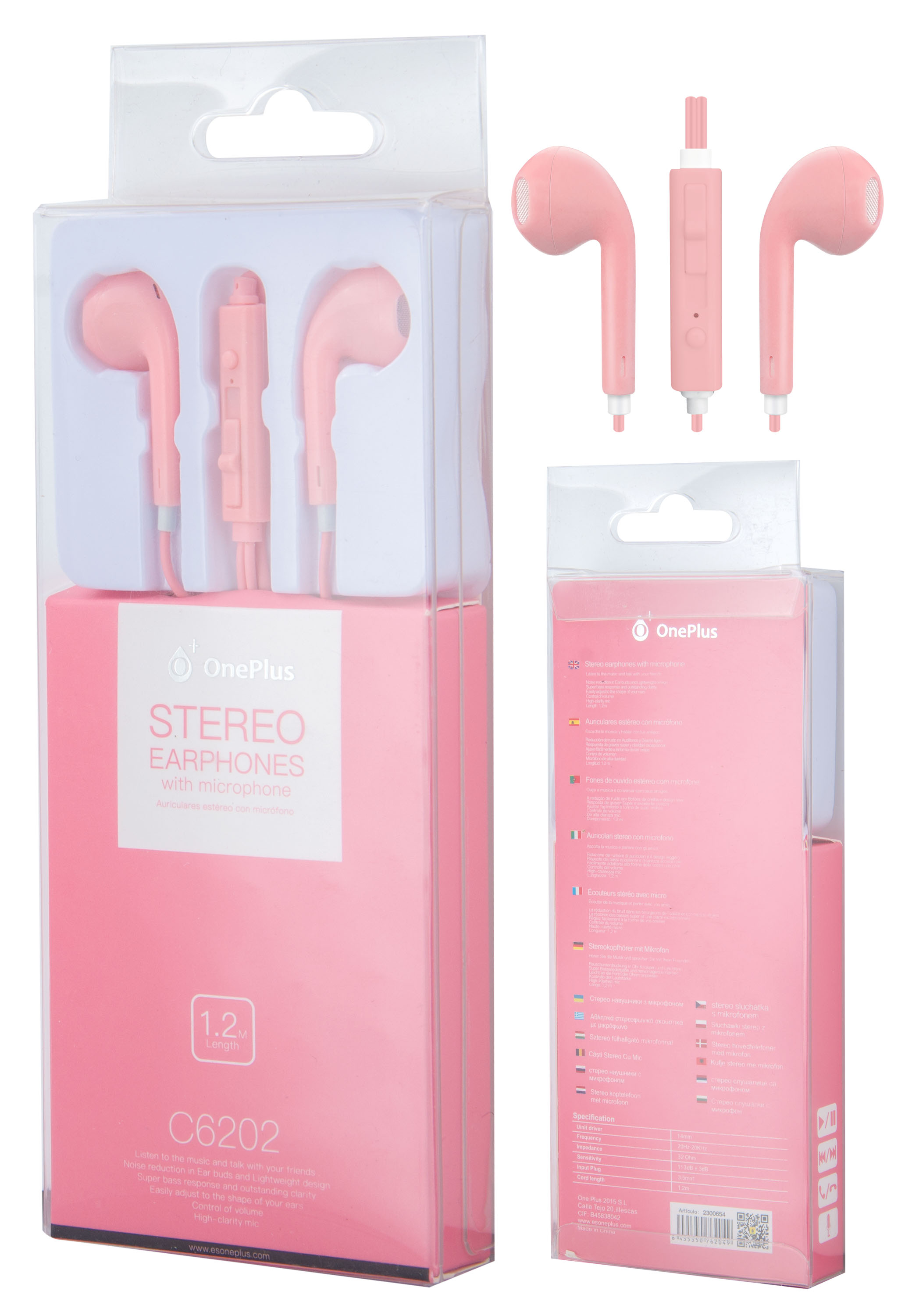 C6202 RS Auriculares con Microfono Air - Rosa