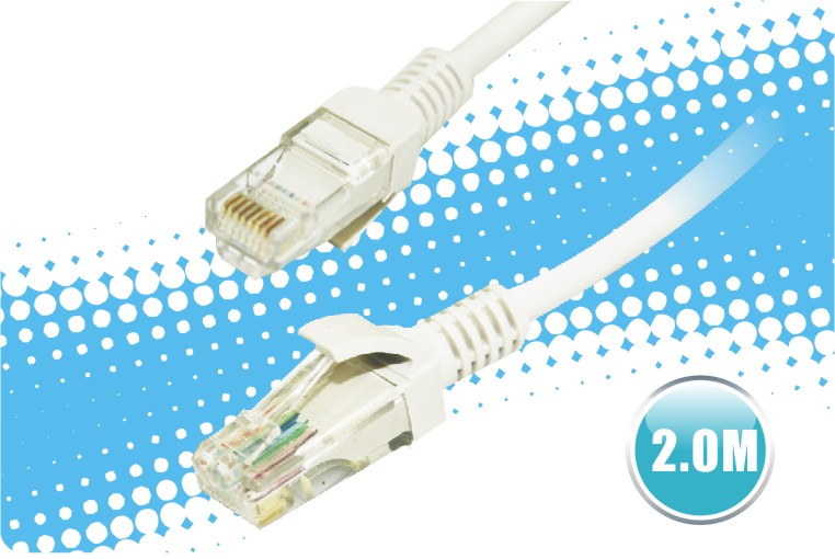 CABLE ETHERNET PATCH RJ45 CAT.5E UTP AWG26  2 M