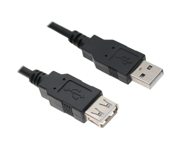 Cable prolongador USB 2.0 M/H 1.8 m / Negro / CCP-USB2-AMAF-6