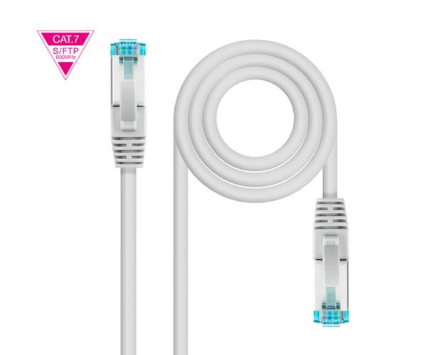 Cable red latiguillo RJ45 Cat7 SFTP LSZH 10 metros 10 Gbit/s 600MHZ Gris 10.20.1710