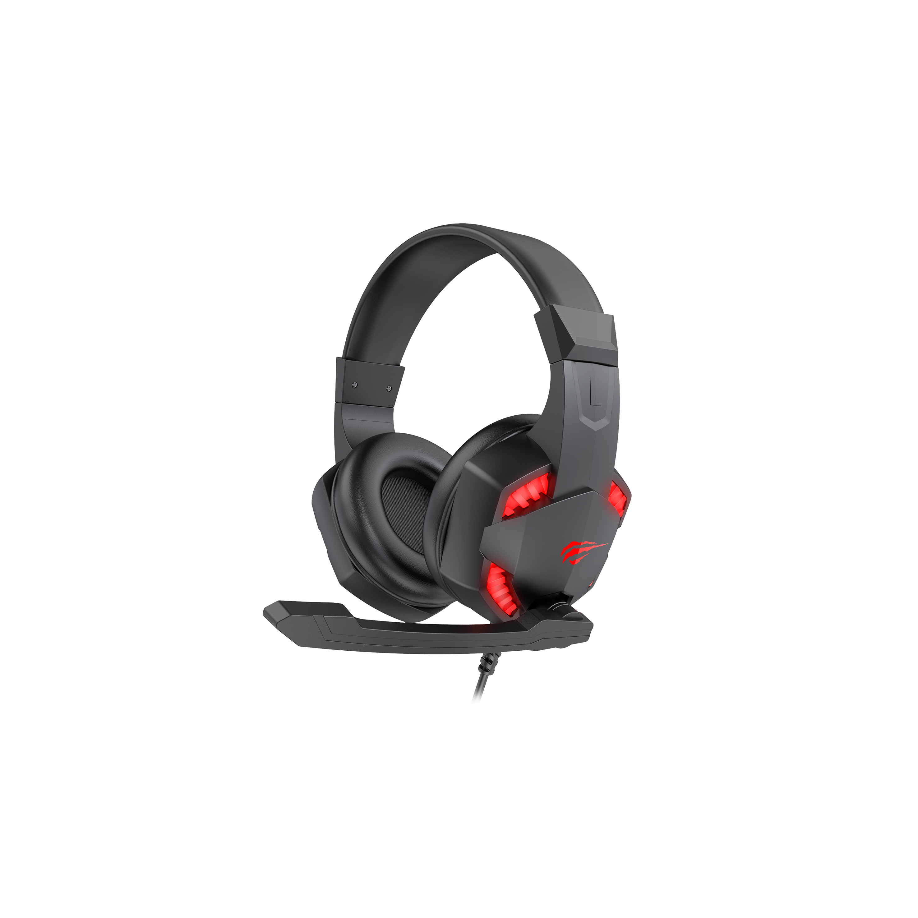 Cascos Gaming Negro Propulsor X Luz LED roja  2xJack+USB H2032D