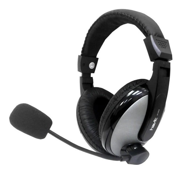 Cascos PC teletrabajo Gris/Negro con microfono ajustable Havit H139D