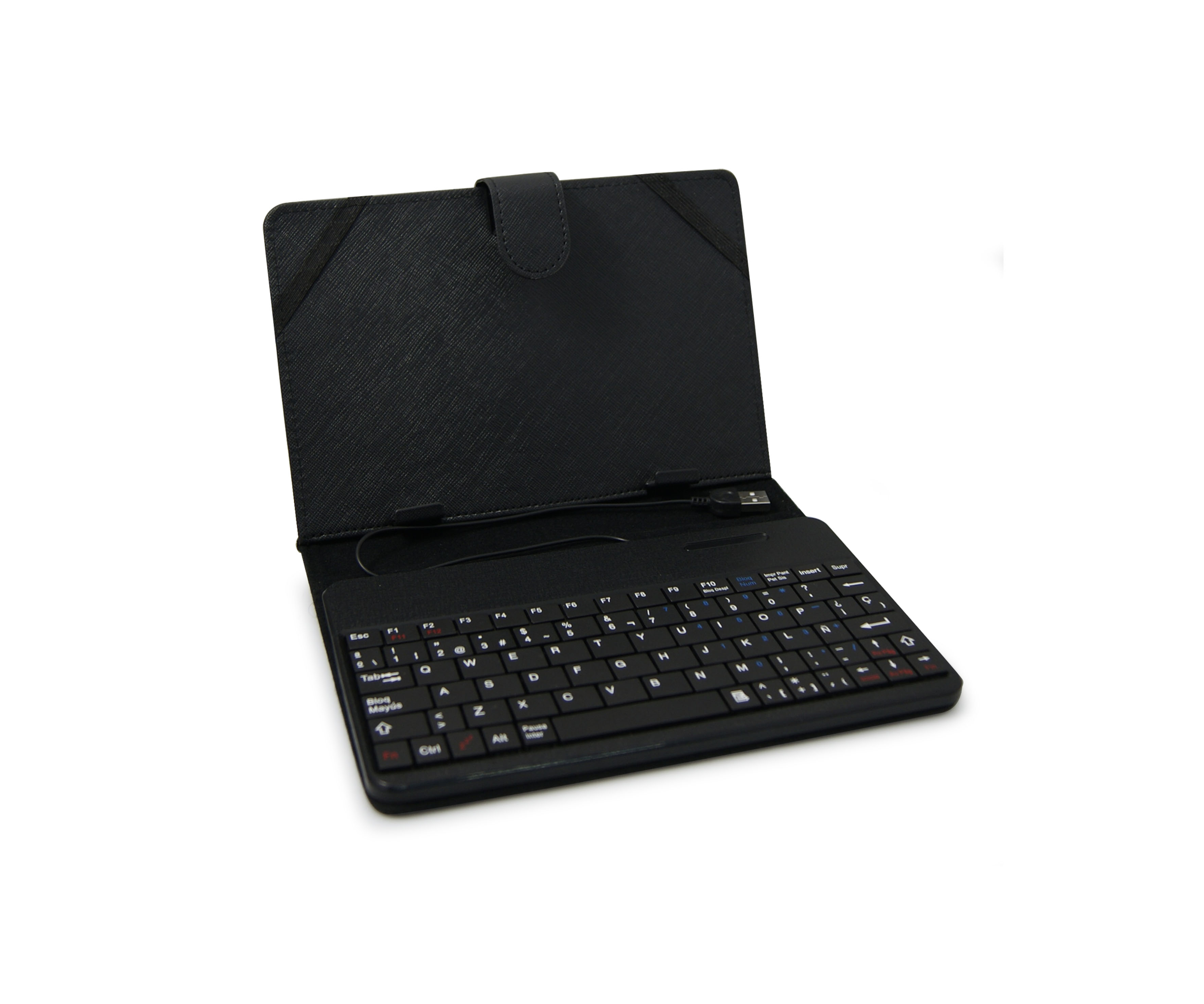 Funda 7'' con Teclado Sky line con Adaptador USB a Micro USB Negro