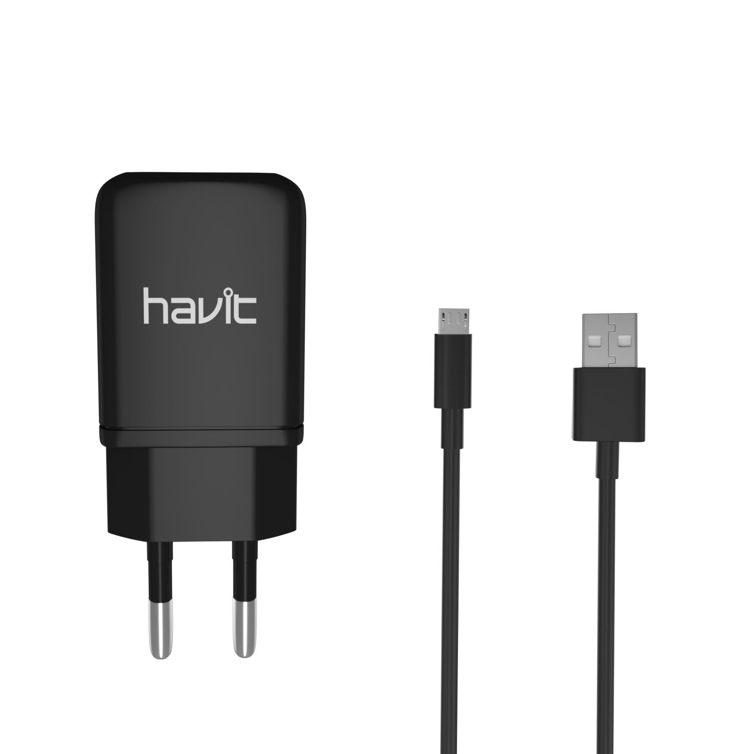 HV-ST809 Negro Cargador de 1 USB con cable Micro USB 2.1A