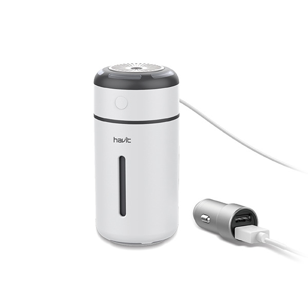 Humidificador para coche con cargador DUAL USB 2.4A con luces H1300
