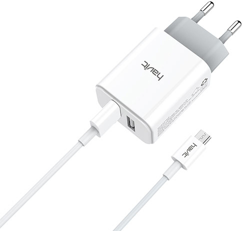 ST829 Cargador Dual USB con Cable MICRO USB 2A