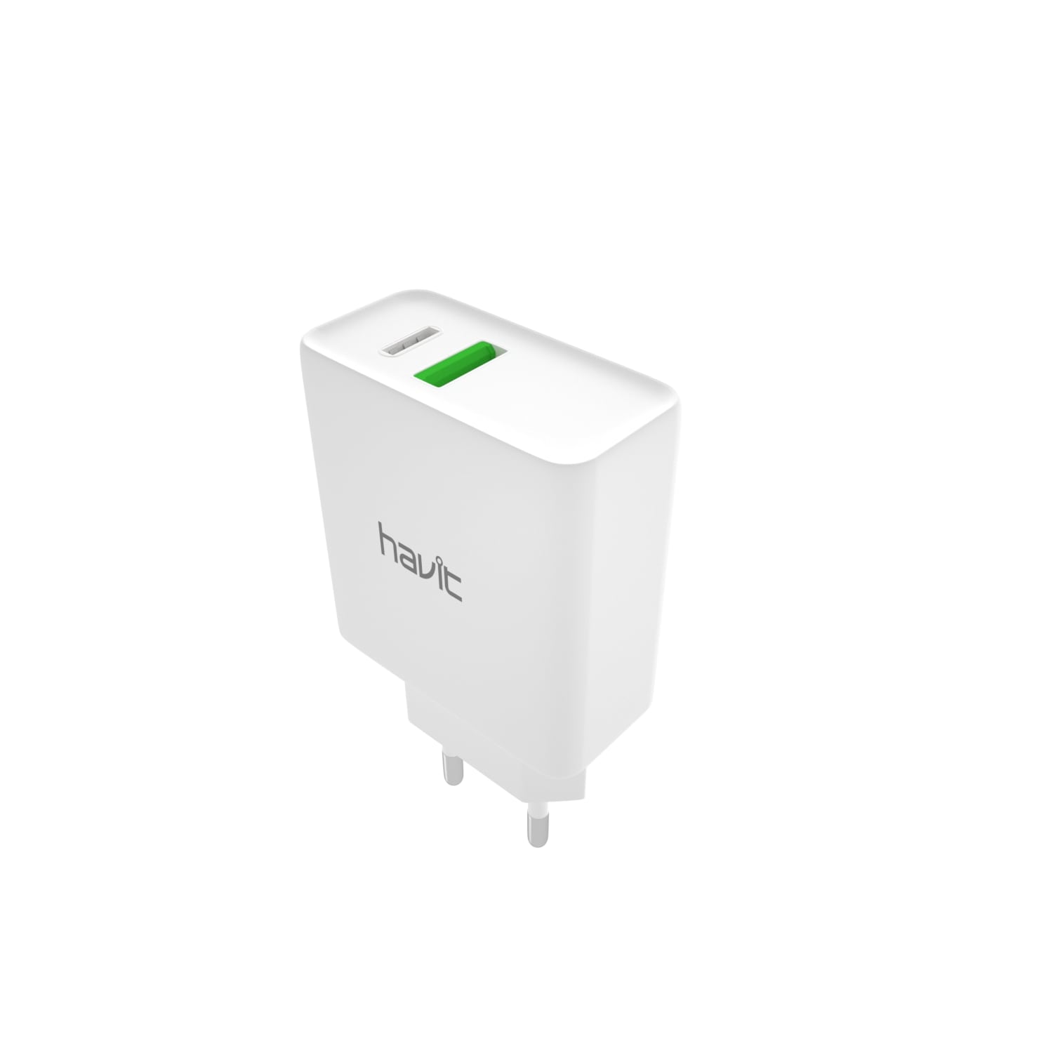 UC111 Blanco Cargador carga rápida PD 20W Tipo C + USB QC3.0